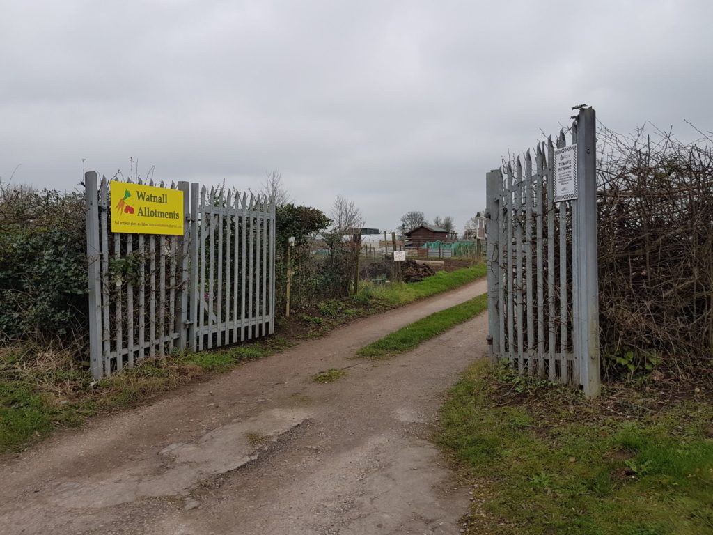 Entrance to Watnall Allotments